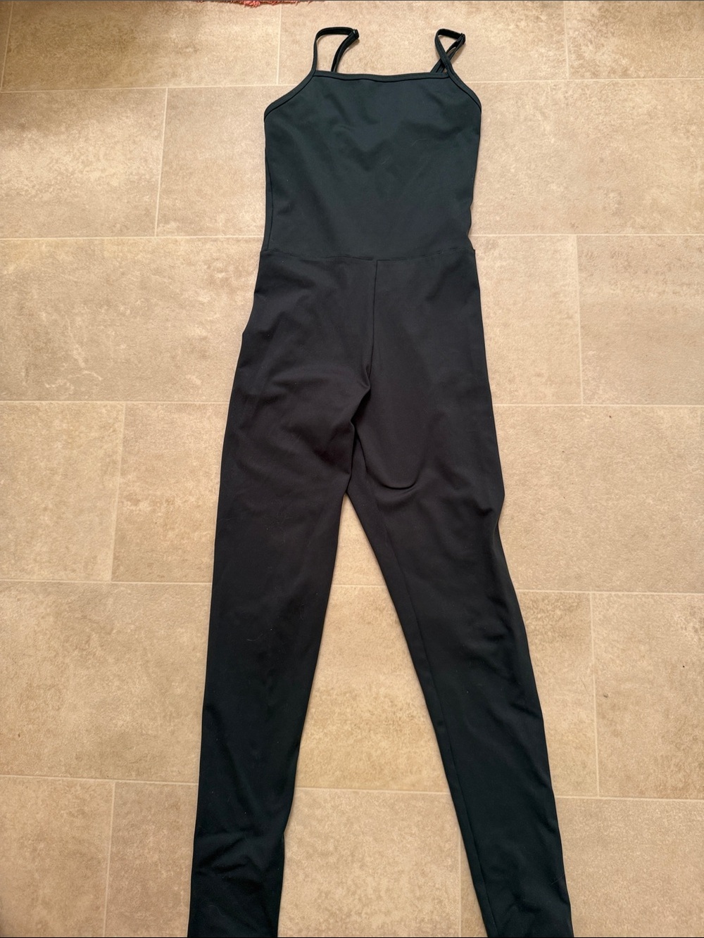 Girlfriend Collective dark green workout unitard